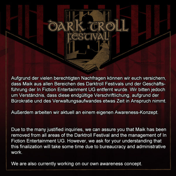 Bild Dark Troll - Zweites Statement vom 24.03.2025