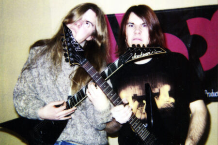 EDGE OF SANITY während der Aufnahmen von "Crimson"