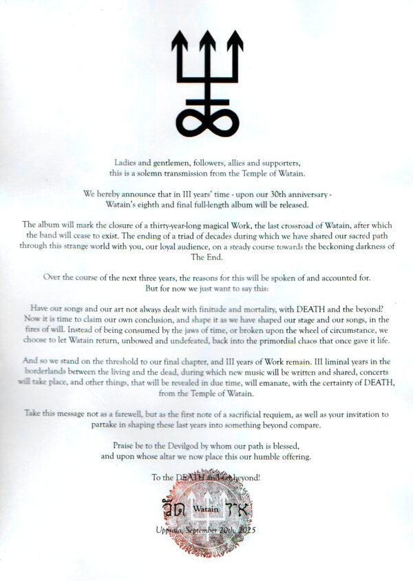 Watain Death Transmission