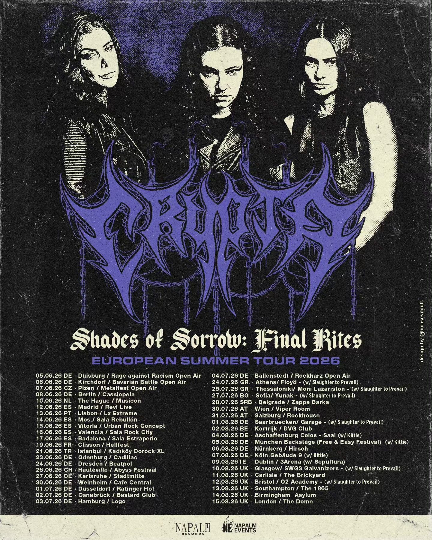 Crypta - Shades of Sorrow 2026 Tour