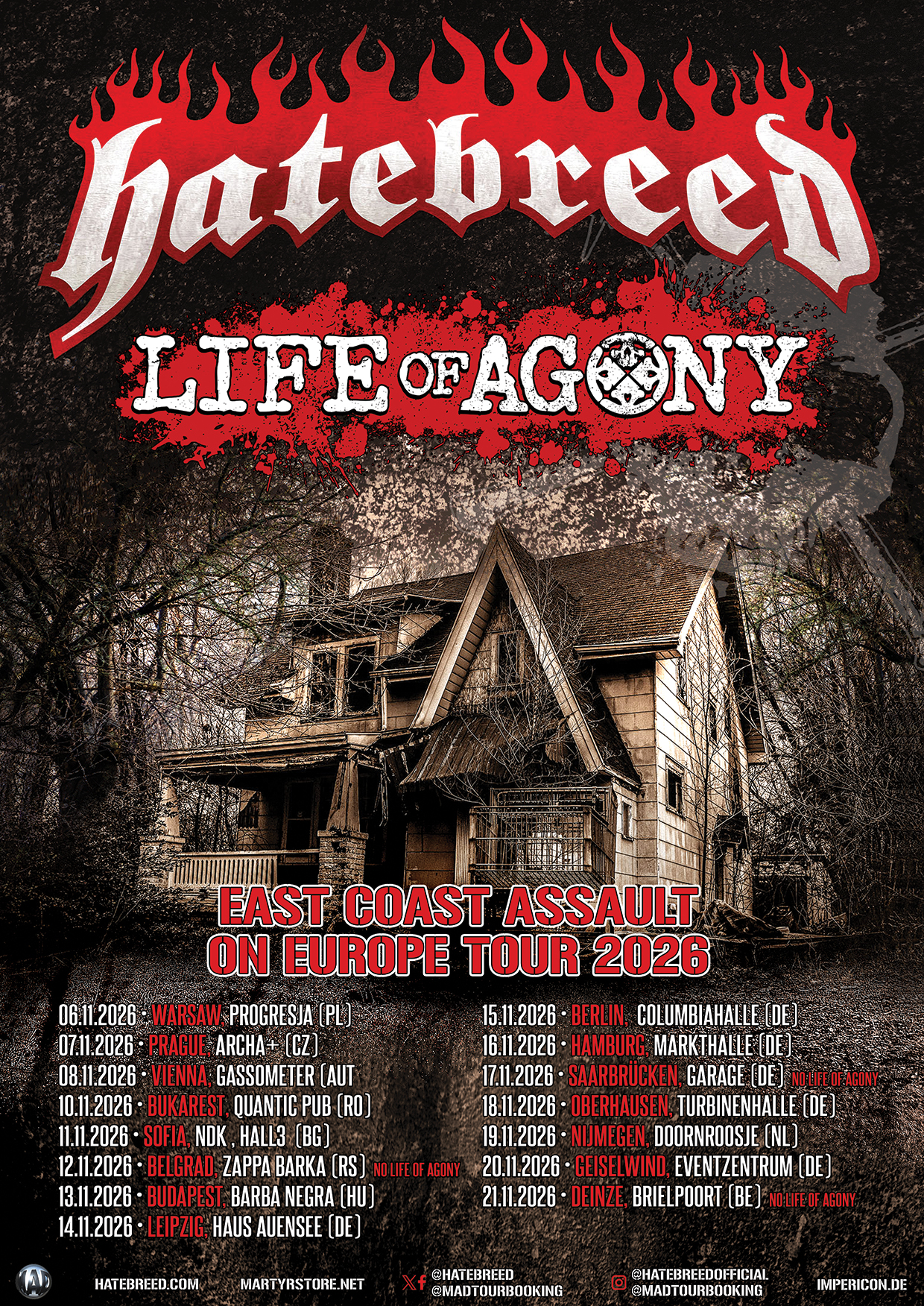 Hatebreed - Tourplakat